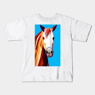 Painted Horse Digital Artwork Kids T-Shirt